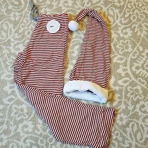 NWT Burt's Bees Women's Stripe Pajama pants & hat